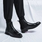 Bottines Noires Style Cowboy