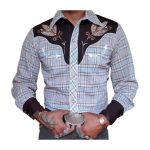 chemise western carreaux homme