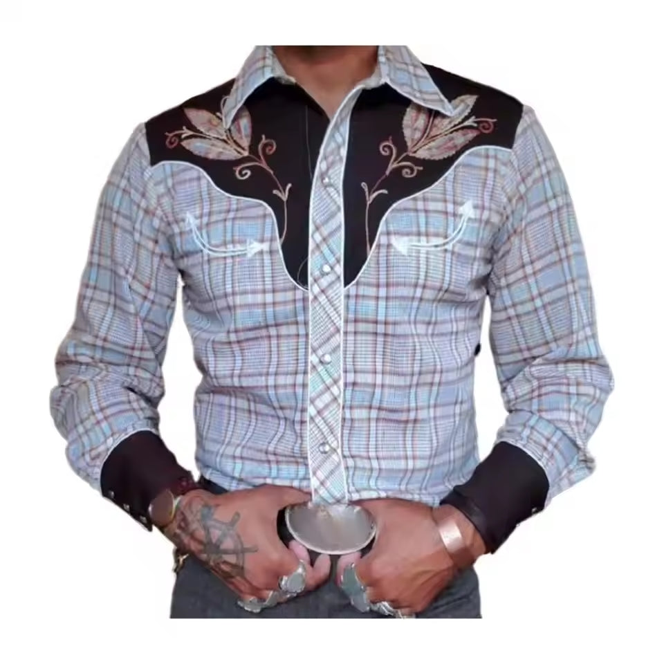chemise western carreaux homme