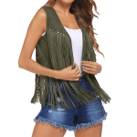Gilet Franges Country Femme
