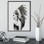 Tableau Femme Indienne